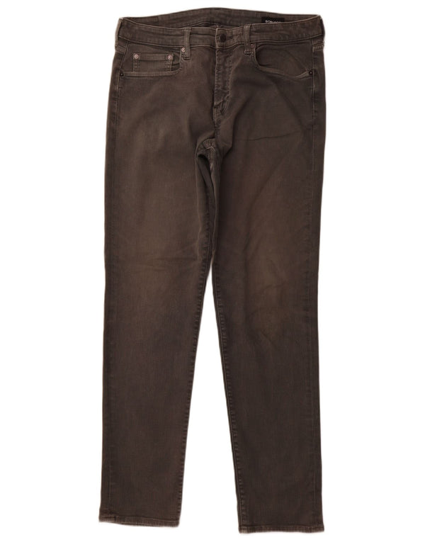 BONOBOS Mens Jeans Slim W34 L32 Algodão Cinza