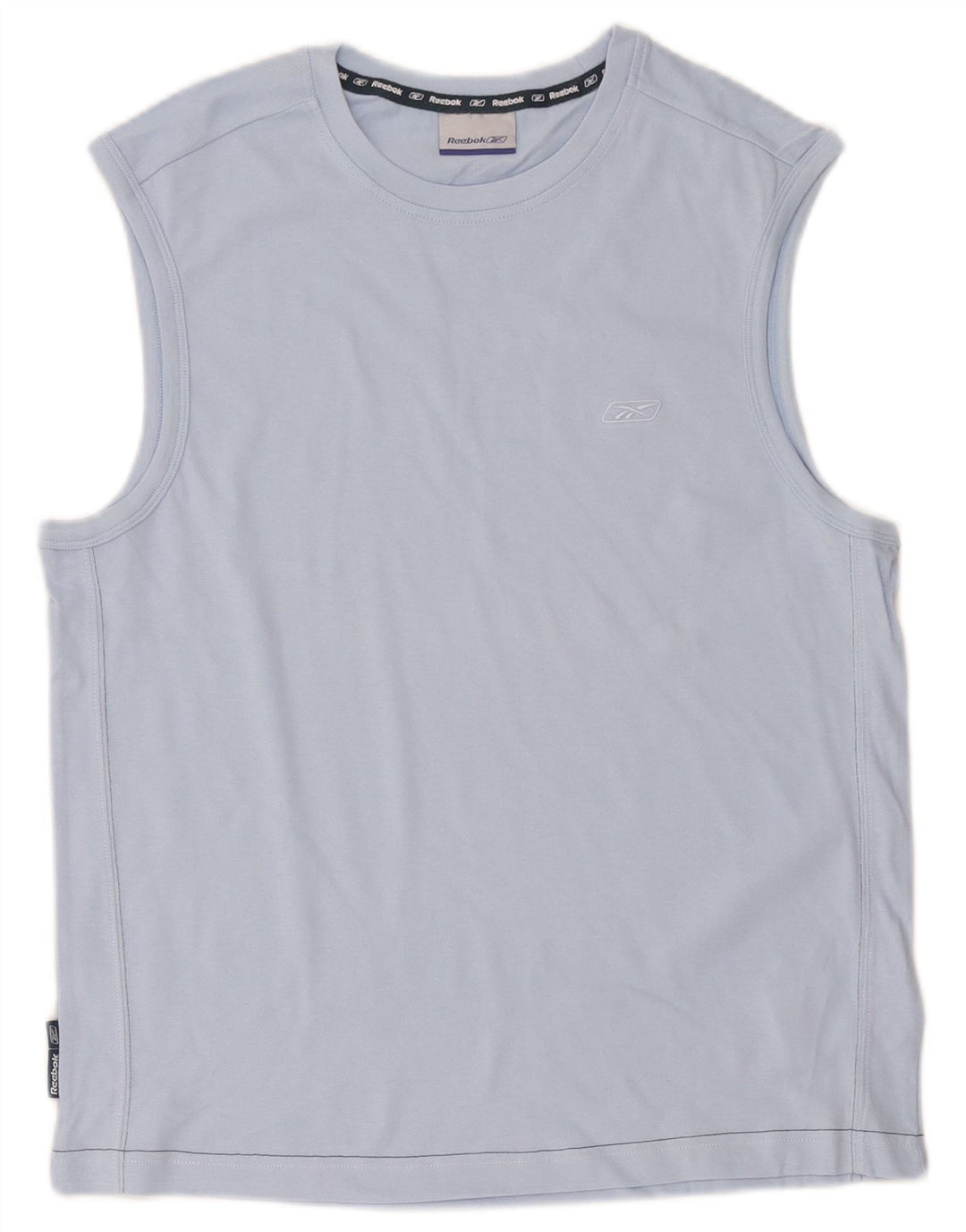 Reebok Mens Colete Top Médio Algodão Azul
