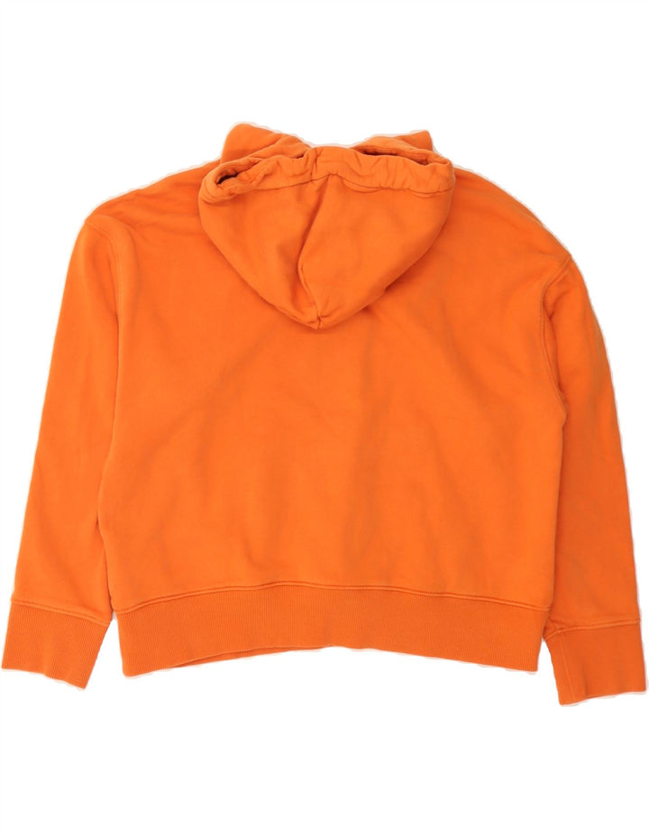 GANT Womens Crop Hoodie Jumper UK 14 Large Orange Cotton Vintage Gant and Second-Hand Gant from Messina Hembry 