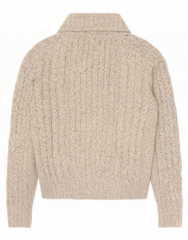 Gap Mens Shawl Neck Jumper Sweater Small Grey Flecked Acrylic