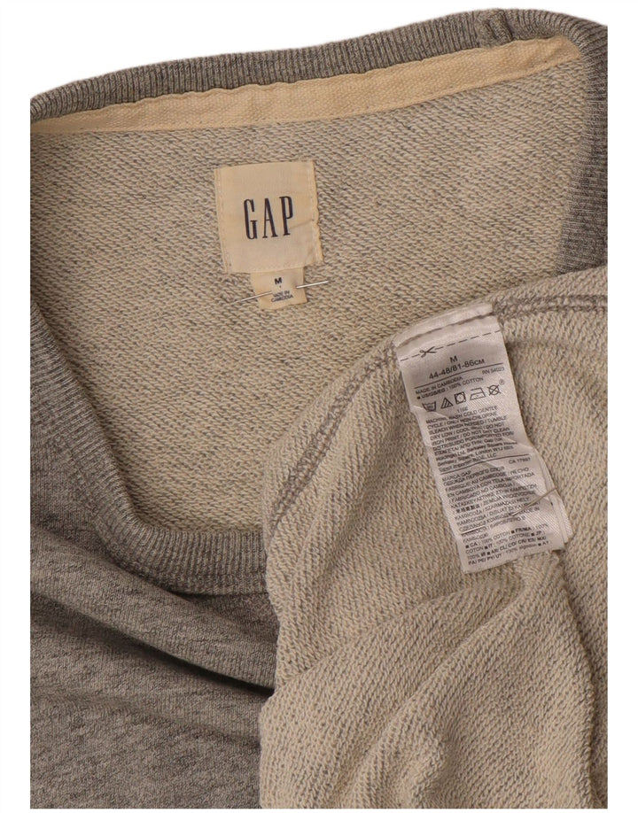 Moletom masculino Gap Jumper de algodão manchado cinza médio