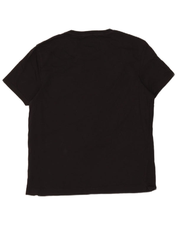 Adidas Mens Camiseta Top Médio Algodão Preto