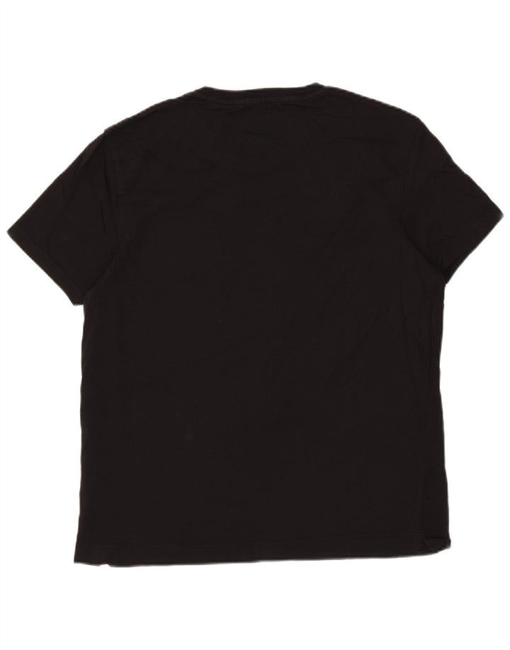 Adidas Mens Camiseta Top Médio Algodão Preto