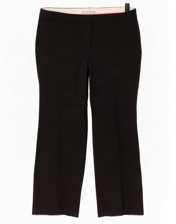 Calça Chino Feminina Marks & Spencer Bootcut Reino Unido 14 Grande W36 L27 Preta