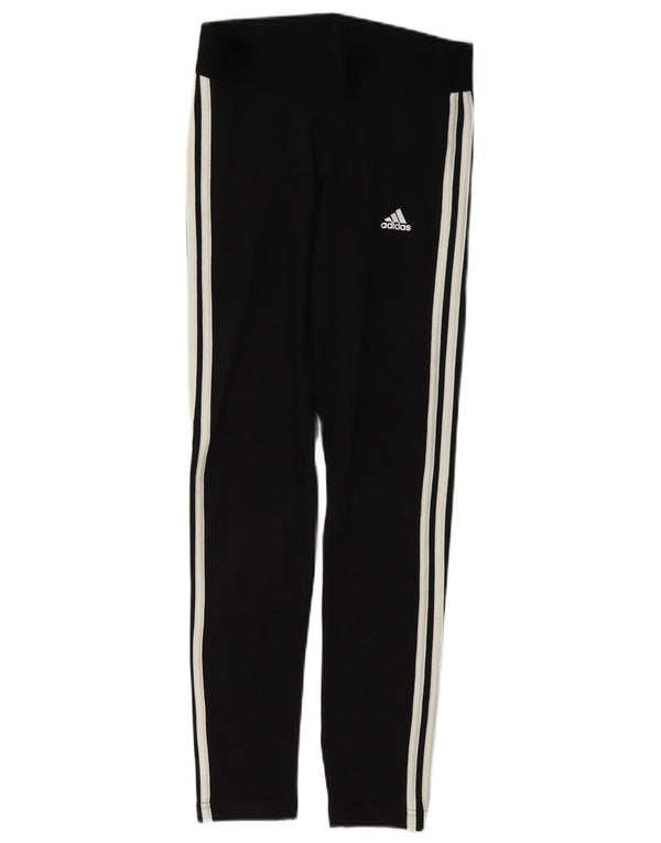 Adidas Womens Slim Fit Leggings UK 8/10 Pequeno Algodão Preto