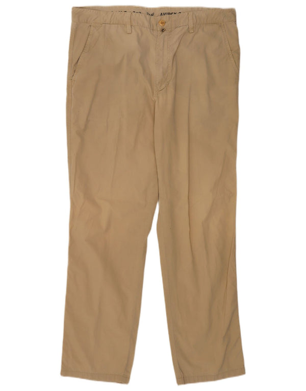 Calça Chino Masculina Regular Avirex W38 L32 Algodão Cáqui