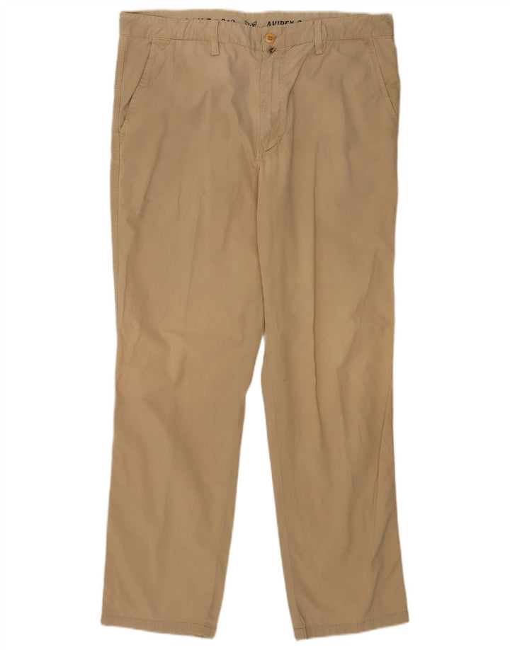 Calça Chino Masculina Regular Avirex W38 L32 Algodão Cáqui