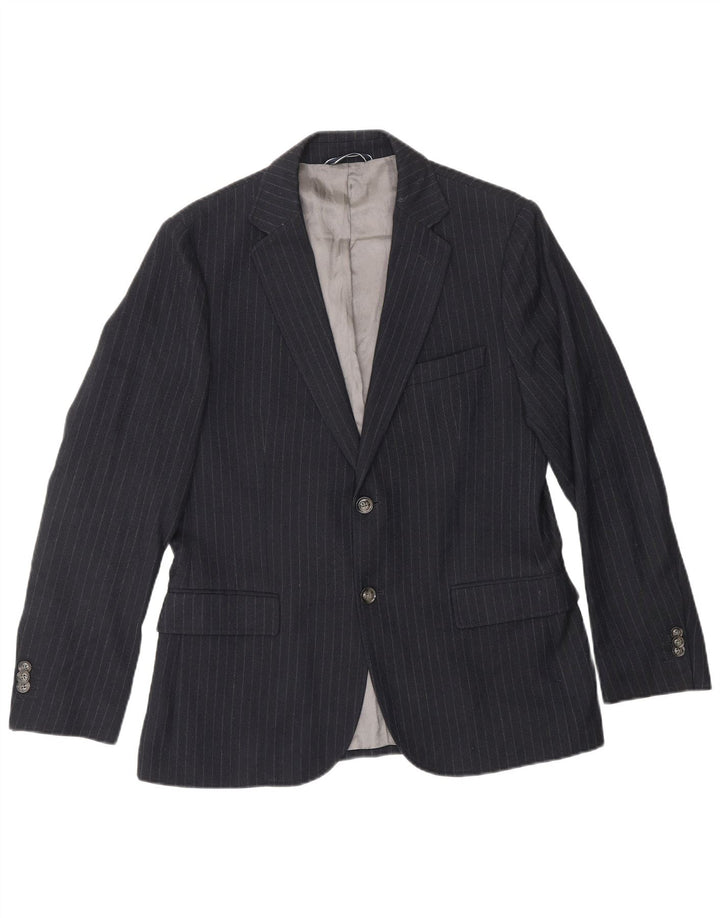 Jaqueta blazer masculina GANT sob medida IT 46 pequena listrada azul marinho