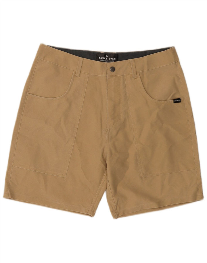 Quiksilver Mens Amphibian Casual Shorts W30 Poliéster Bege Médio