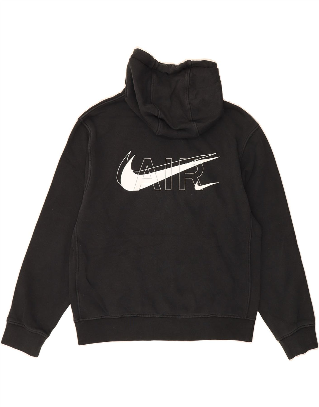 NIKE Mens Loose Fit Graphic Hoodie Jumper Small Black Cotton Vintage Nike and Second-Hand Nike from Messina Hembry 