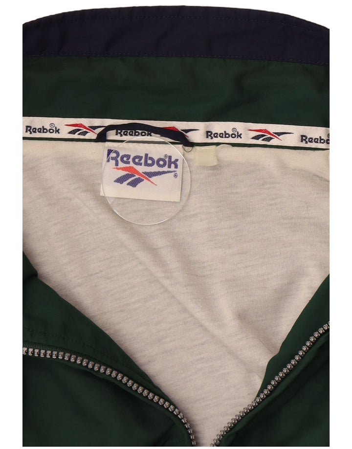 Reebok Mens Graphic Tracksuit Top Jaqueta XL Verde Colorblock