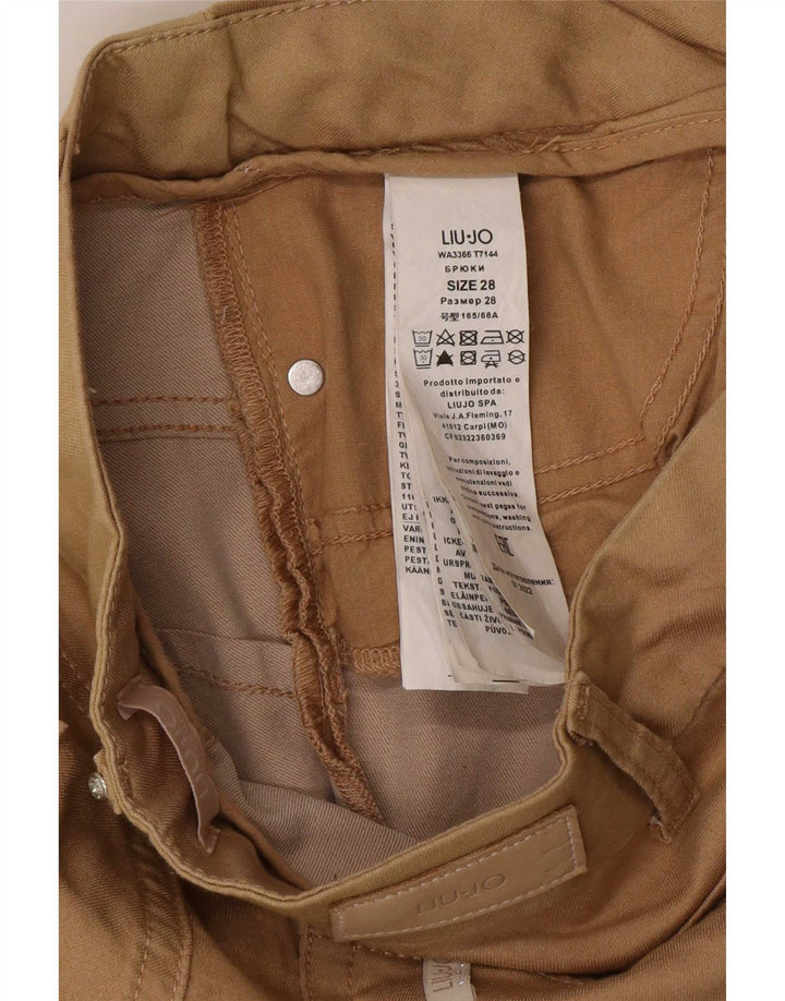 Calça feminina Liu Jo W28 L26 algodão marrom