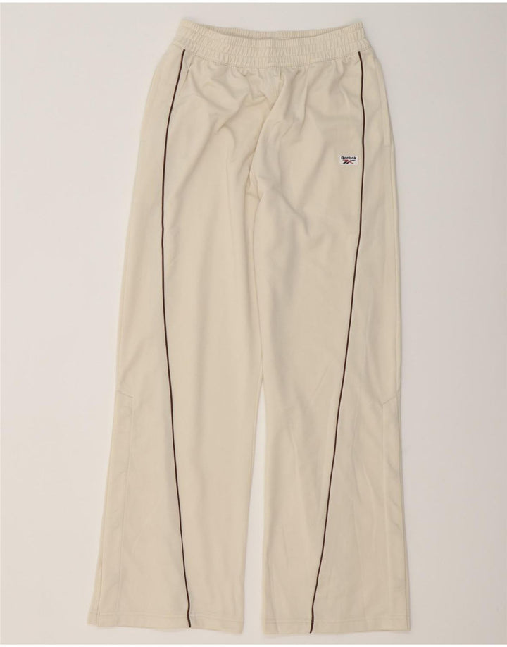 Calça de treino feminina REEBOK UK 10 poliéster bege pequeno