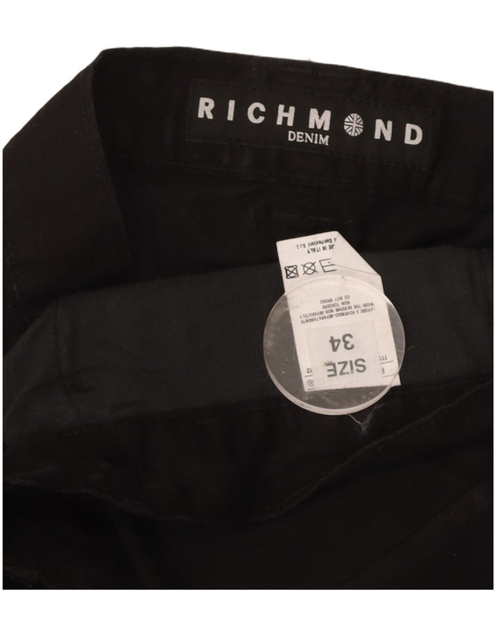 RICHMOND Jeans retos femininos W34 L30 algodão preto
