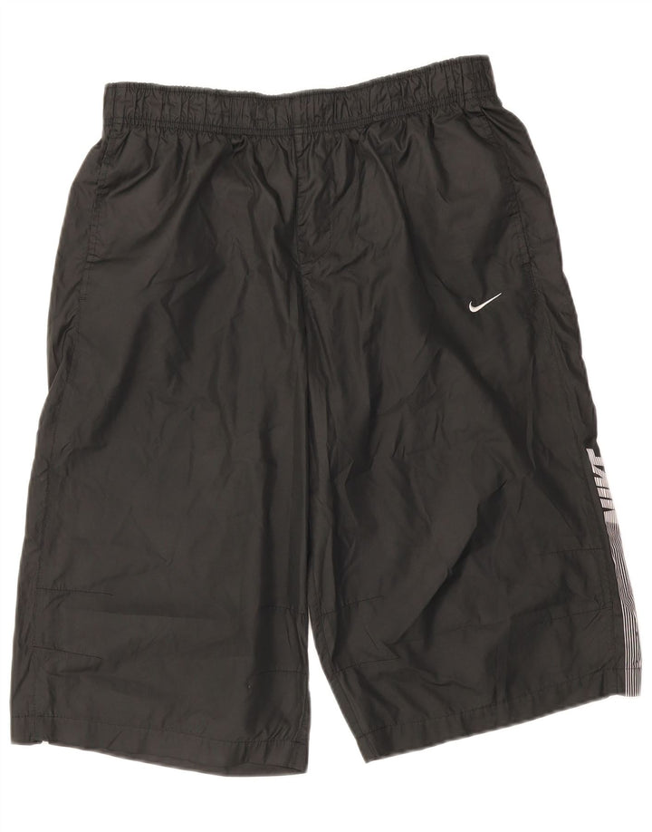 Shorts esportivos gráficos masculinos Nike grande poliéster colorblock preto