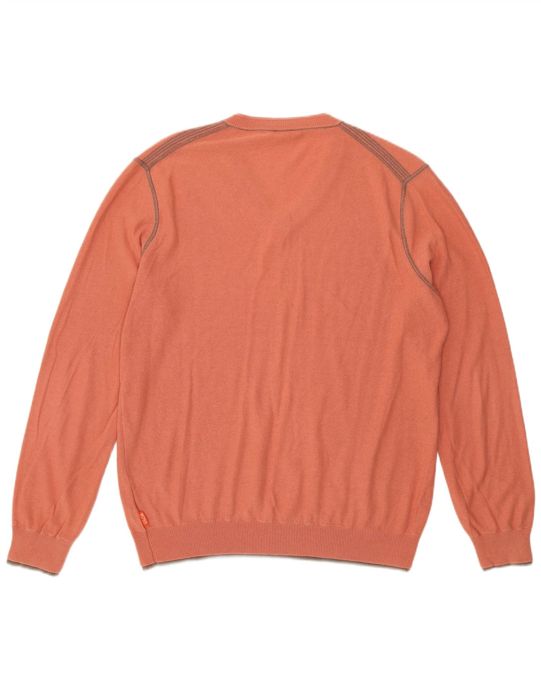 Suéter masculino Hugo Boss com decote em V rosa médio