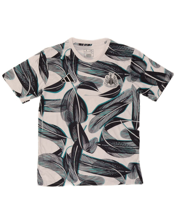 Camiseta Adidas Mens Newcastle United Slim Fit Graphic Top Pequeno Branco