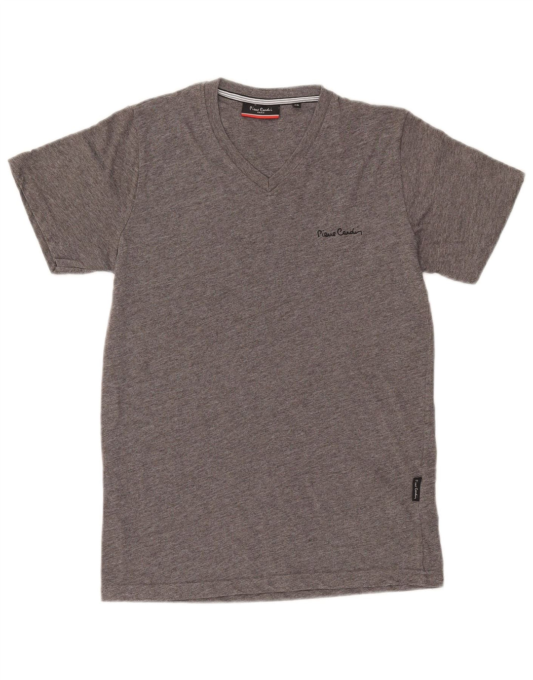 PIERRE CARDIN Camiseta masculina Top XS Poliéster Cinza