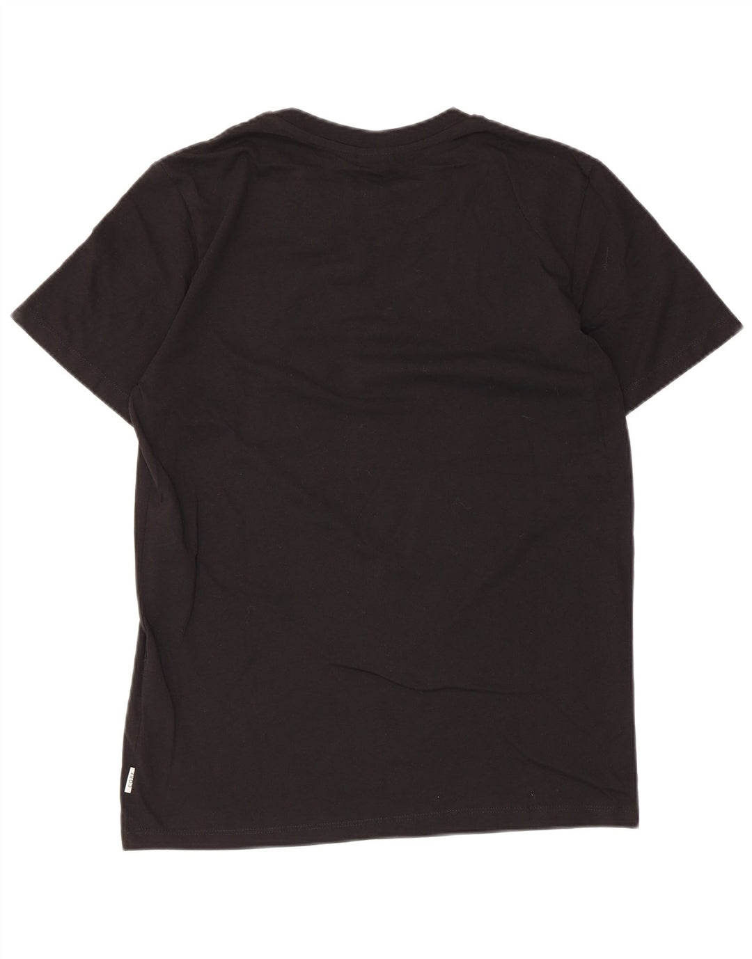 Camiseta gráfica masculina Jack & Jones, top pequeno de algodão preto