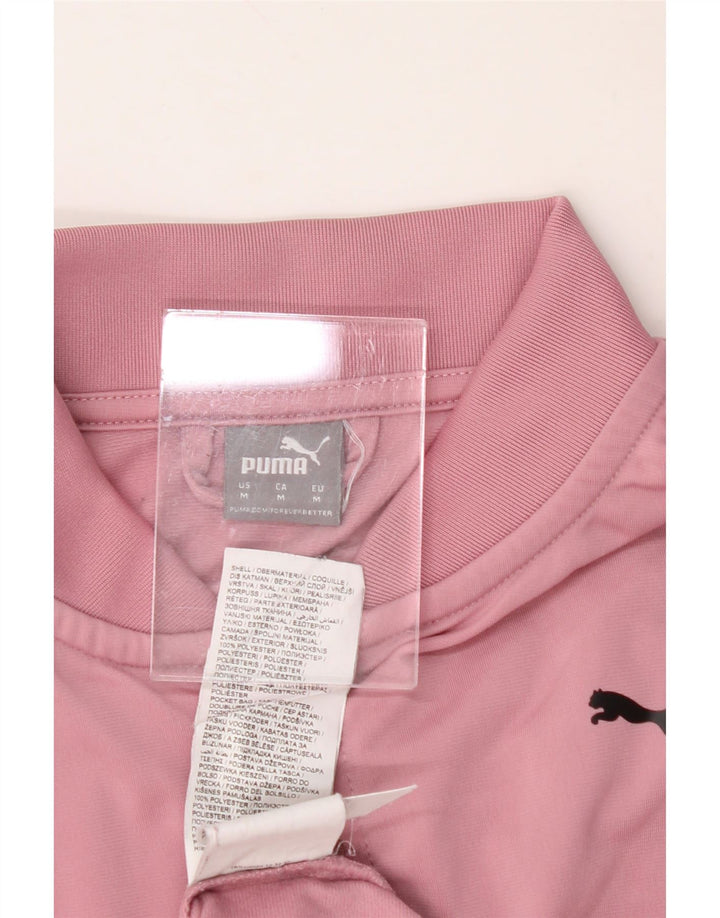 PUMA Womens Tracksuit Top Jacket UK 14 Medium Pink Colourblock Polyester Vintage Puma and Second-Hand Puma from Messina Hembry 