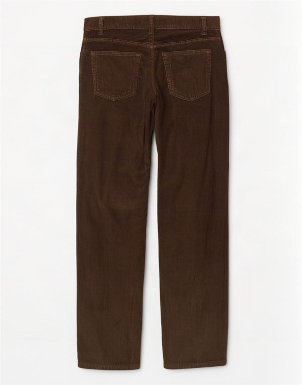 Calça masculina de veludo cotelê Benetton W32 L33 algodão marrom