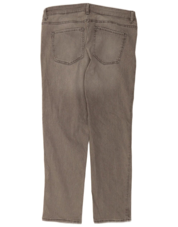 Marks & Spencer Feminino The Sienna Straight Jeans Reino Unido 16 Grande W34 L27 Cinza
