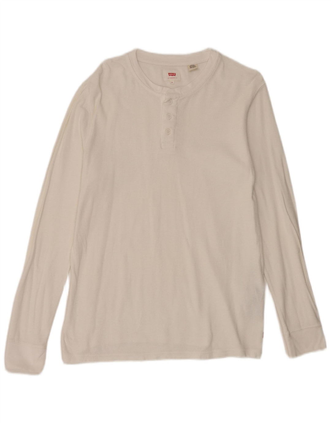 Top masculino Levi's manga comprida médio algodão branco
