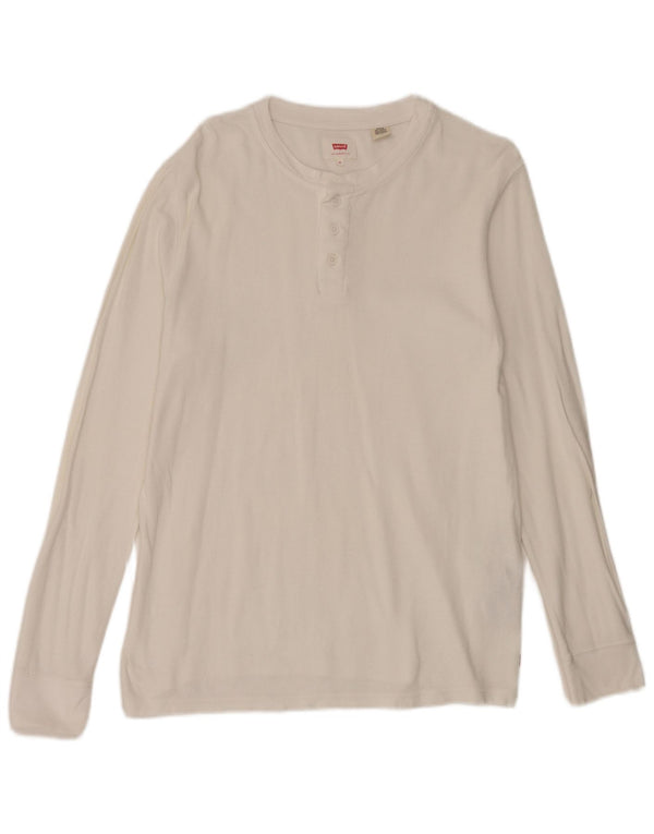 Top masculino Levi's manga comprida médio algodão branco