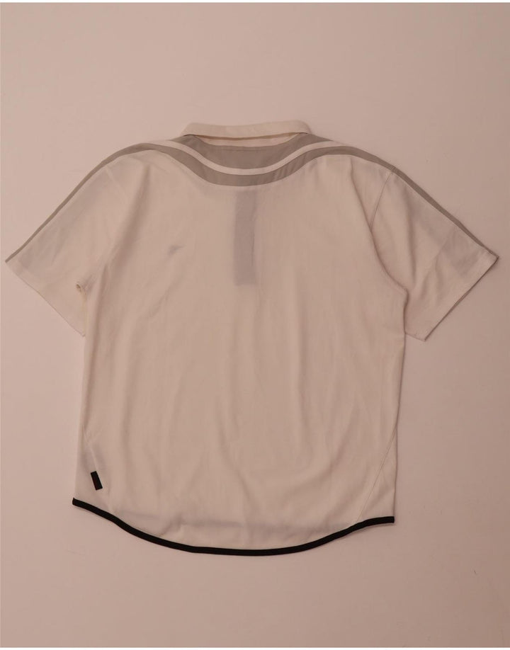 Camisa polo masculina Diadora grande poliéster colorblock branco