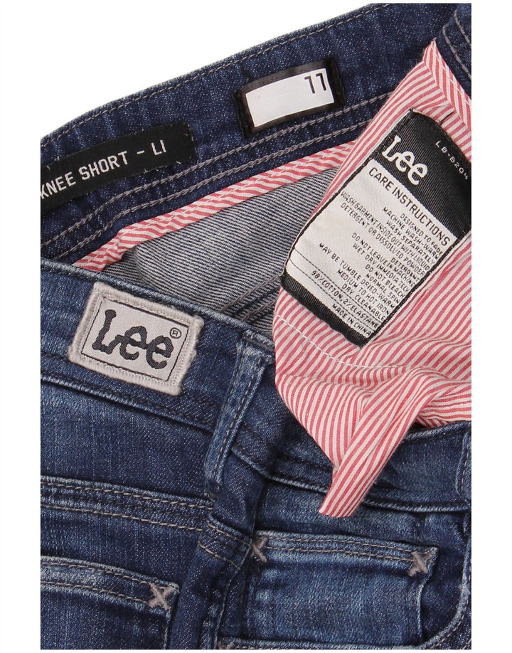 Shorts jeans feminino LEE EUA 11 grande W30 algodão azul