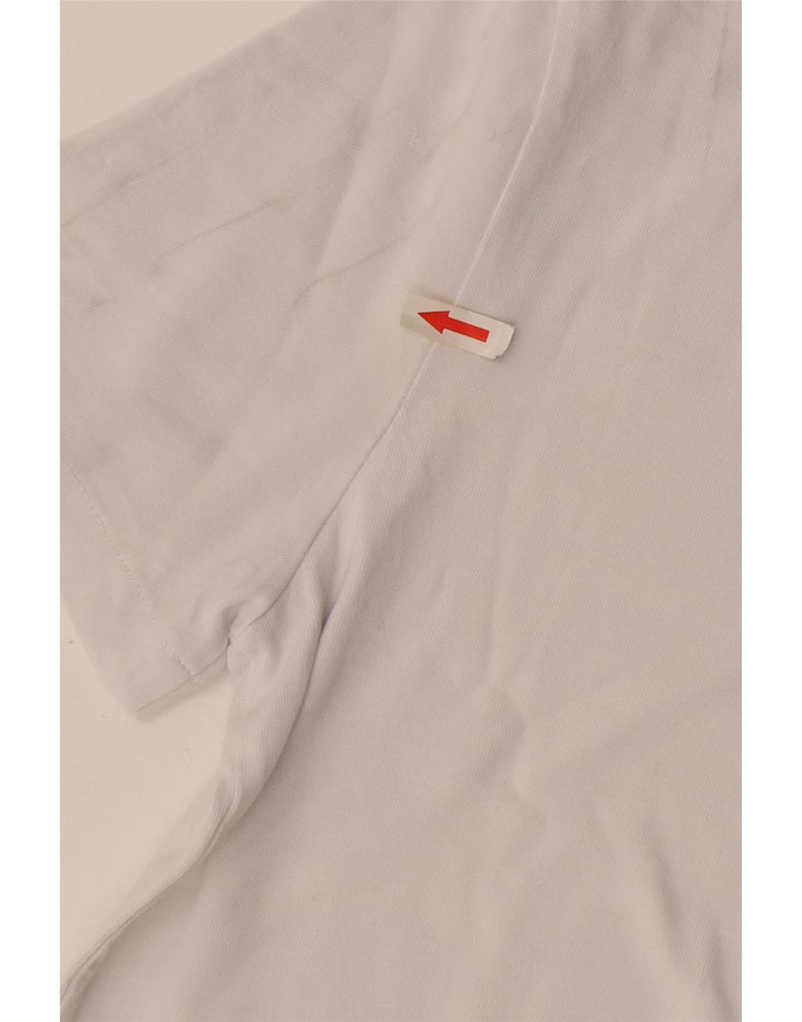 Camiseta feminina Zara UK 14 algodão branco médio