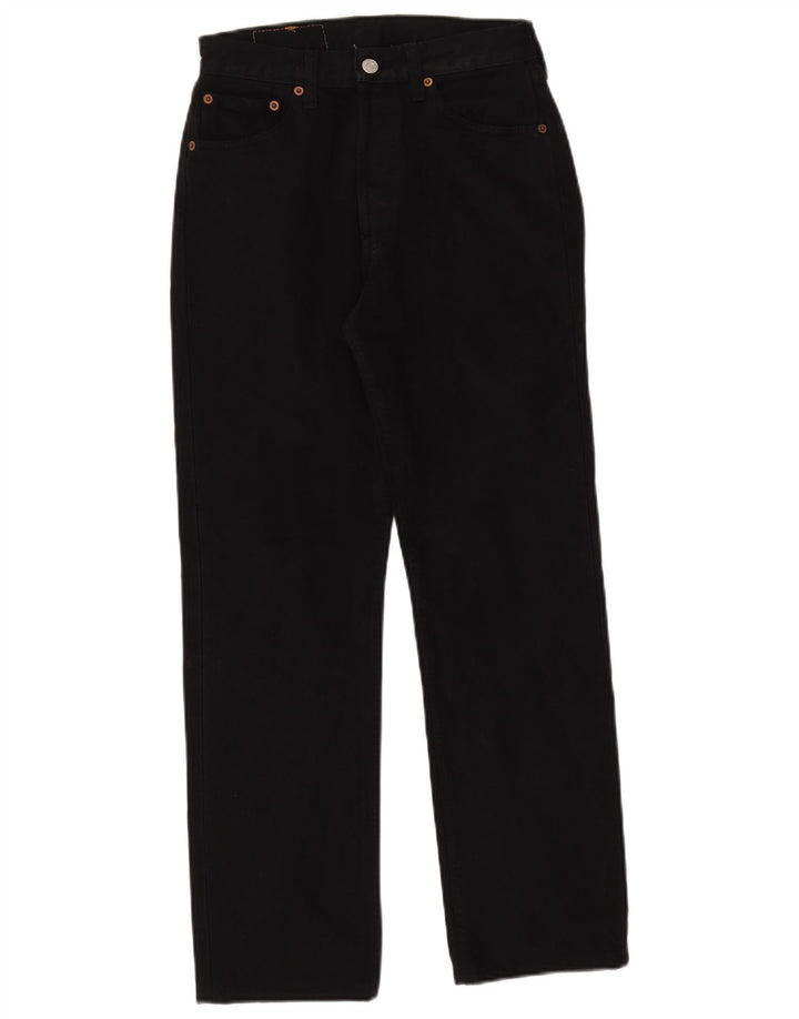 Calça jeans feminina Levi's 501 Straight W28 L29 algodão preto