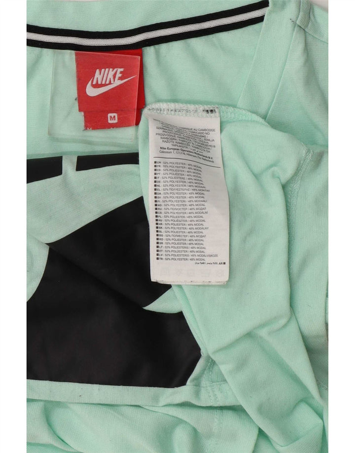 Nike Womens Crop Graphic Vest Top UK 14 Médio Verde Poliéster