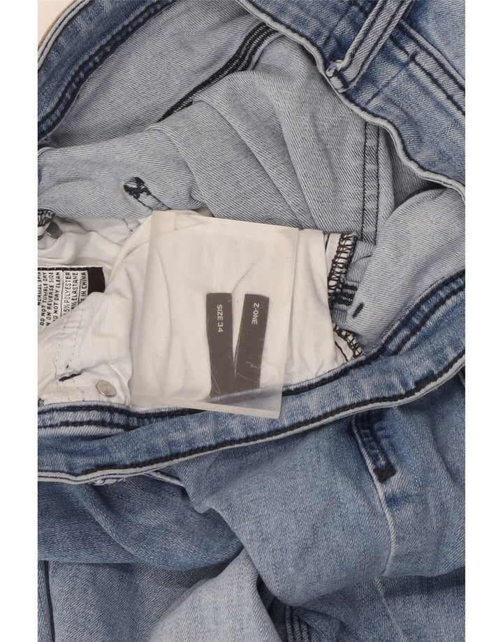 Lee Womens Slim Jeans W34 L30 Azul Algodão