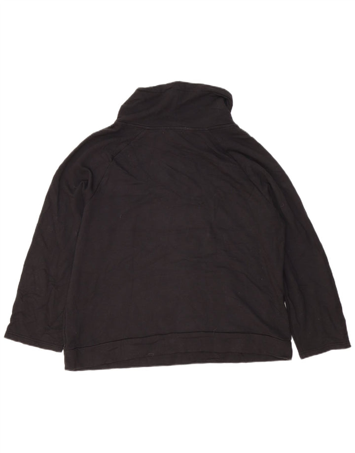 Suéter feminino Fat Face com gola alta e gola alta Reino Unido 10 pequeno preto