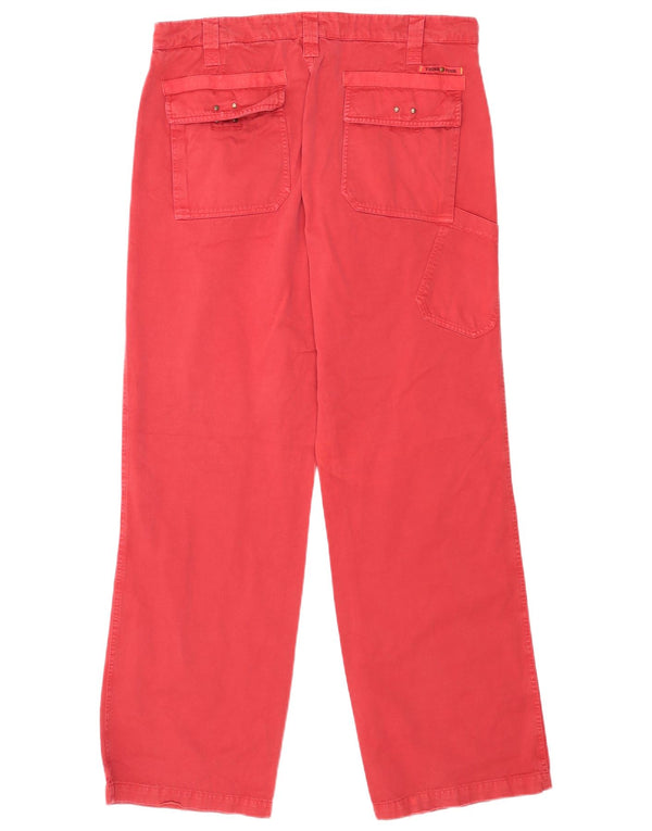 Calça cargo masculina reta Think Pink IT 52 XL W36 L32 algodão vermelho