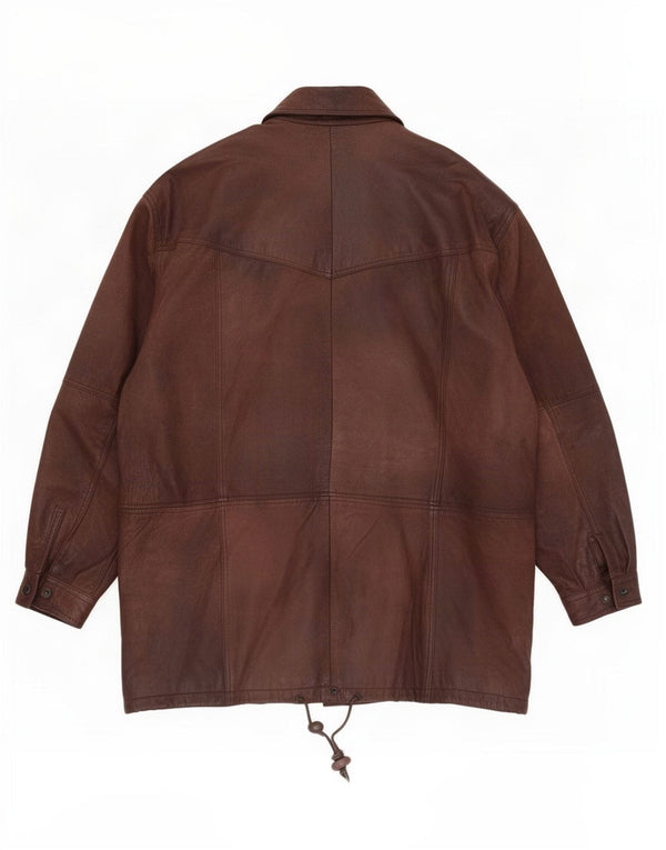 Jaqueta de couro masculina CLASSIC UK 42 XL marrom