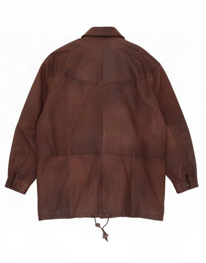 Jaqueta de couro masculina CLASSIC UK 42 XL marrom