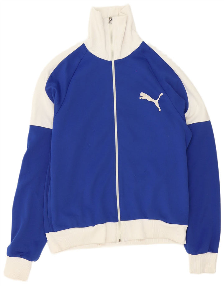 Jaqueta masculina Puma Graphic Tracksuit Top Azul Médio Poliéster Colorblock