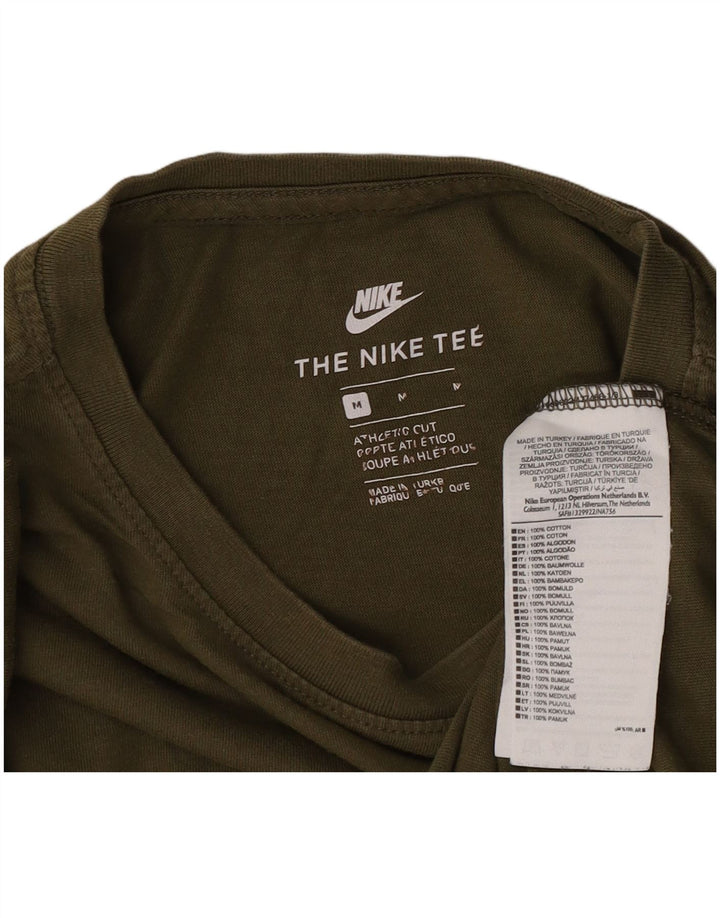 Camiseta Nike Masculina Athletic Cut Top Médio Algodão Cáqui