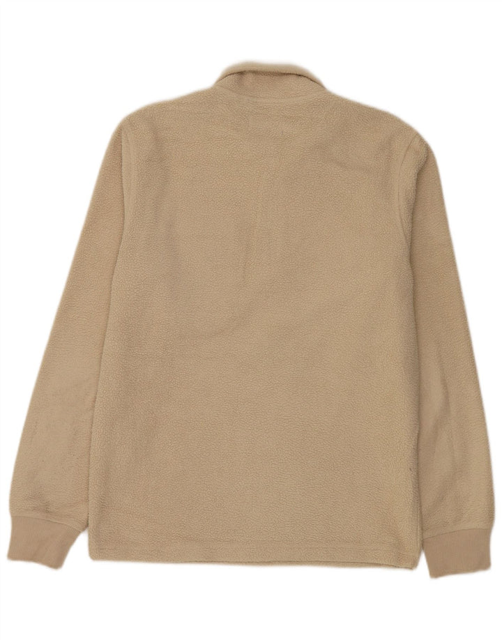 Suéter masculino de lã Jack & Jones com zíper e gola média poliéster bege