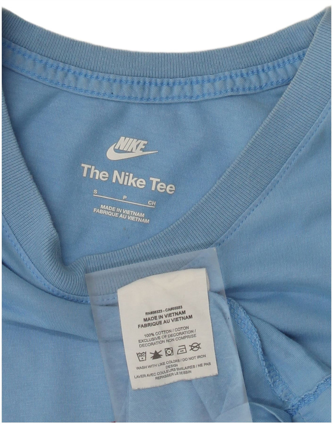 Camiseta Nike masculina gráfica Top pequeno algodão azul