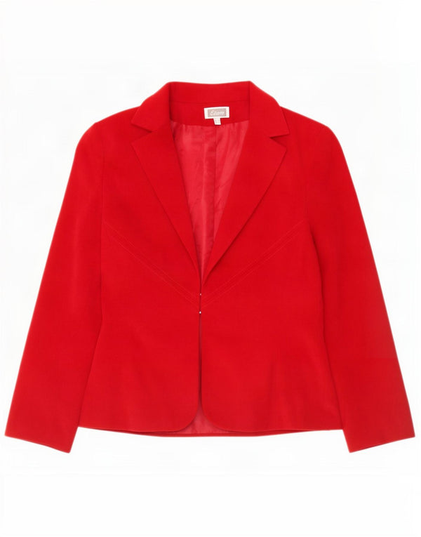 Jaqueta Blazer Feminina Etam Reino Unido 12 Poliéster Vermelho Médio