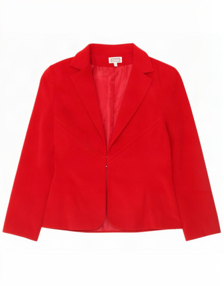 Jaqueta Blazer Feminina Etam Reino Unido 12 Poliéster Vermelho Médio