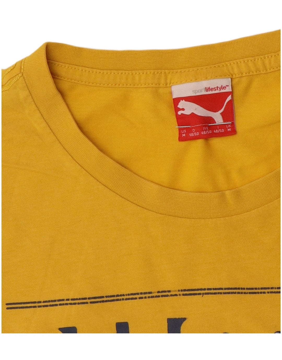 Camiseta masculina Puma Graphic Top Amarelo Médio