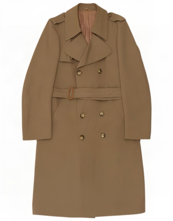 Casaco impermeável feminino vintage UK 14 médio cáqui