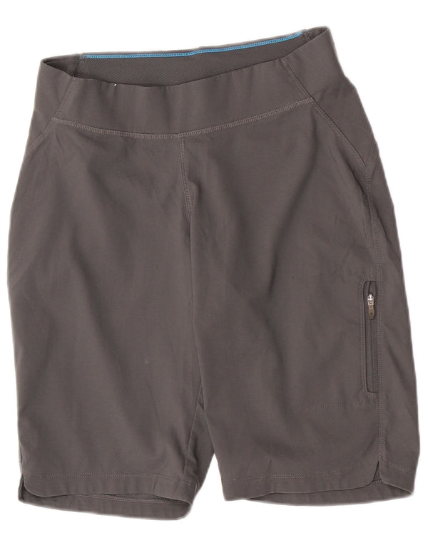 Columbia Womens Omni-Shield Sport Shorts UK 8 Pequeno Poliéster Cinza