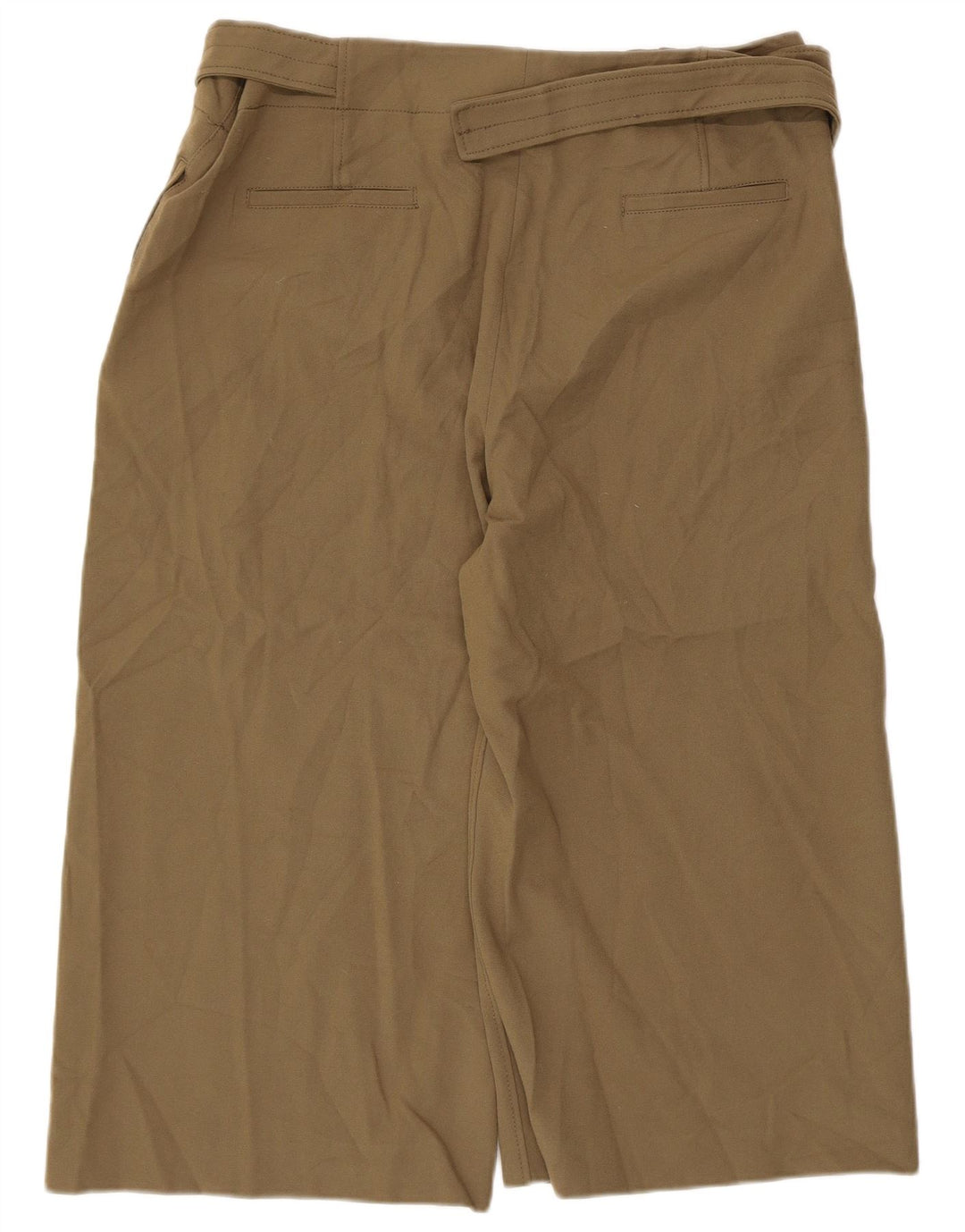 Zara Calça Capri Feminina 2XL W36 L20 Poliéster Cáqui