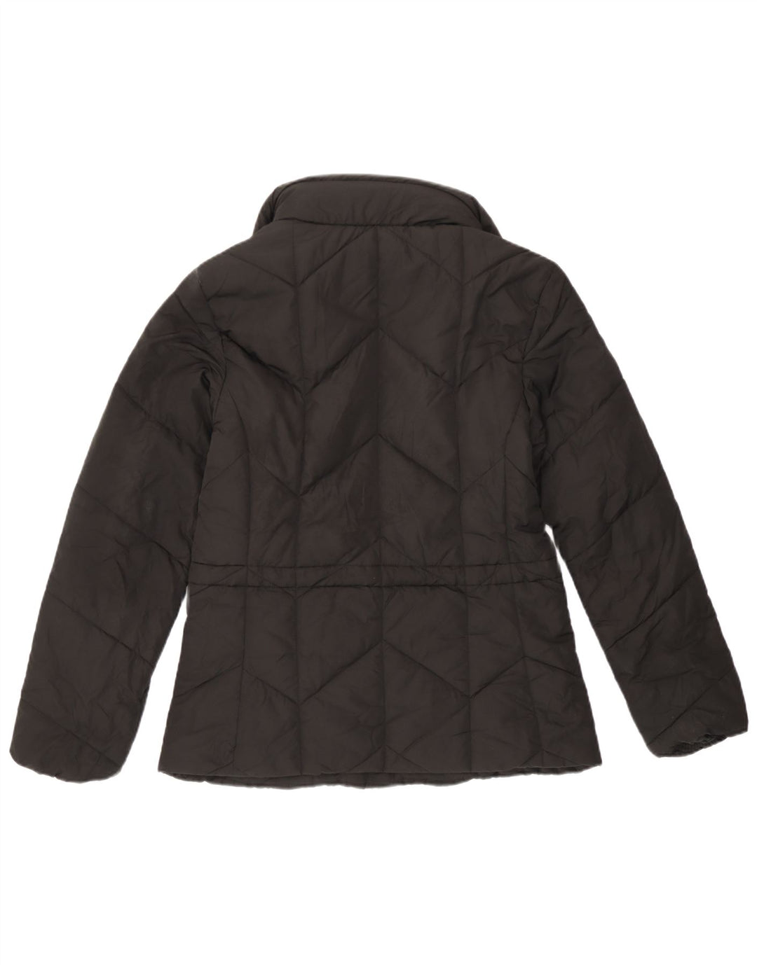 Jaqueta feminina acolchoada com capuz Marks & Spencer Reino Unido 8 poliéster preto pequeno