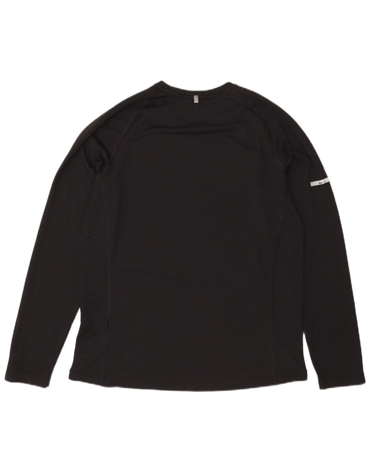 Nike Mens Dri Fit Top Manga Longa Grande Poliéster Preto
